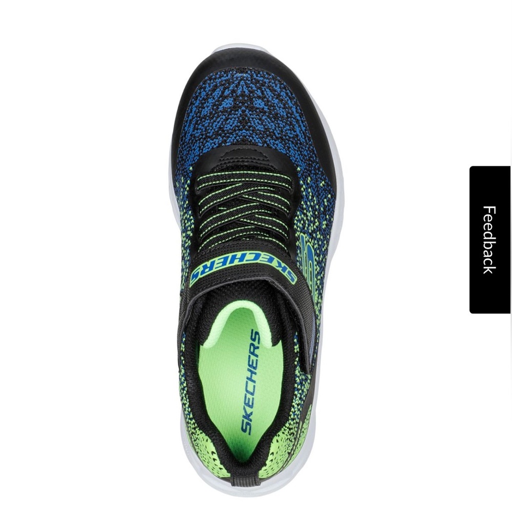 Skechers Kids' Black, Blue, and Green Sneakers